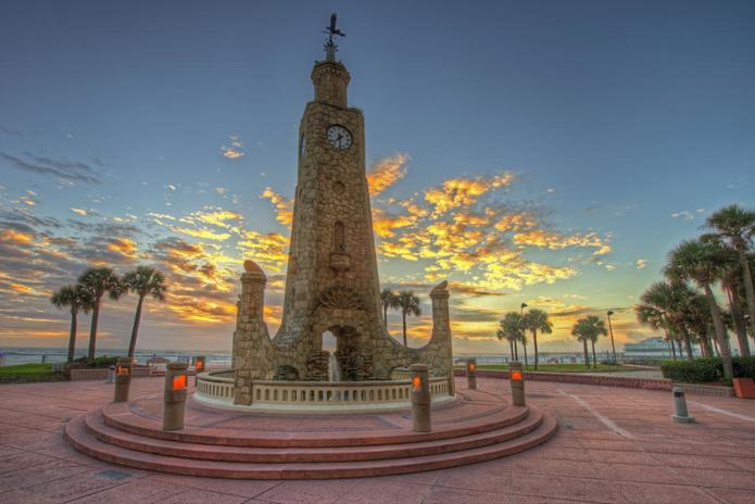 Coquina Clock Tower at the Oceanfront Park